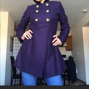 Michael Kors Wool Peacoat Size 8 in plum color